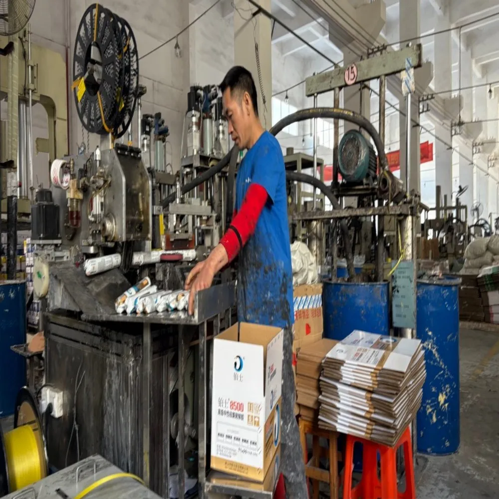 Is the weather cold causing the weather-resistant adhesive to cure slowly?